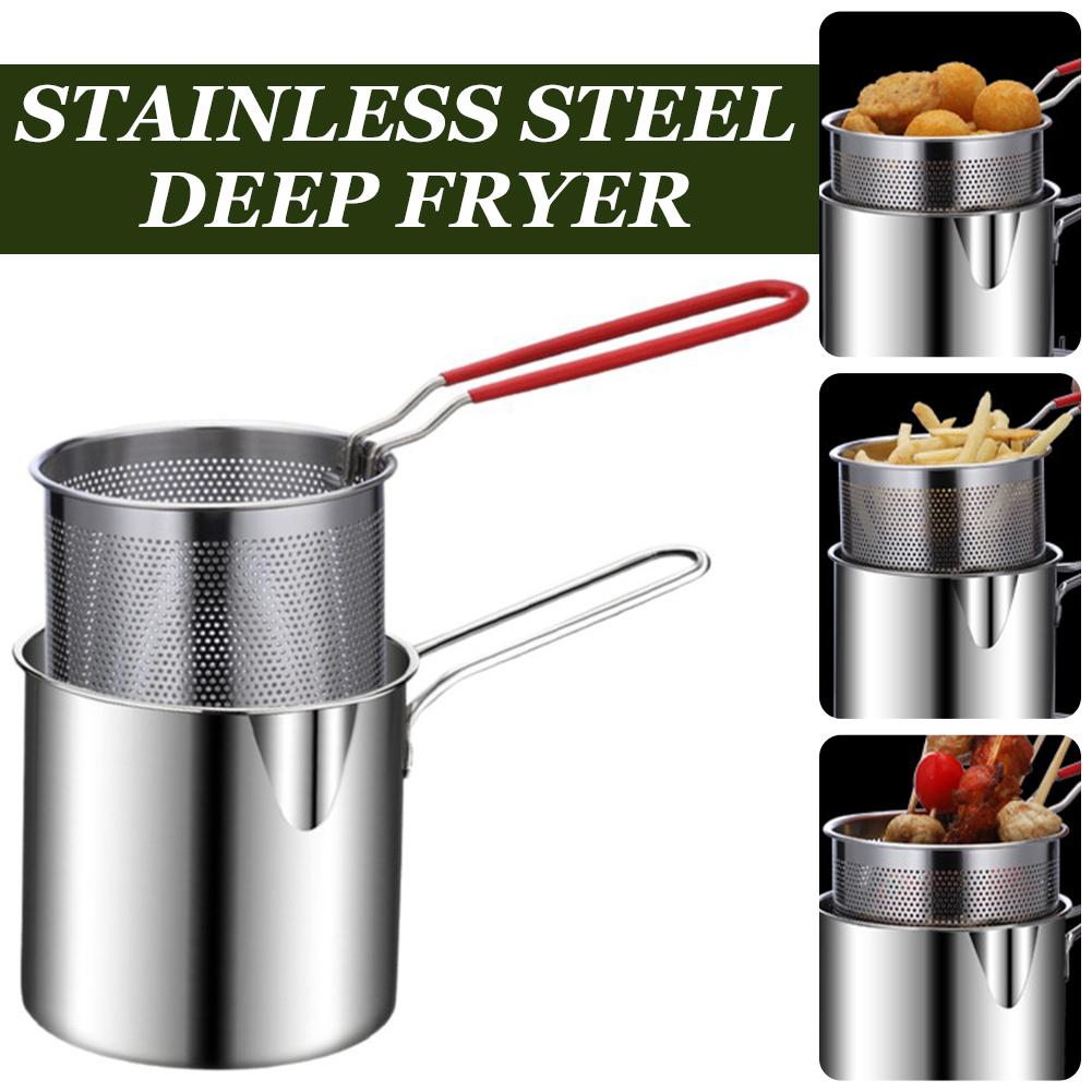 Deep Fryer Stainless - Zestaw garnków do głębokiego smażenia ze