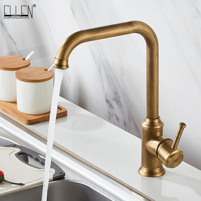 Kitchen Appliances White - ELLEN Antyczny brąz Kran kuchenny Mieszacz