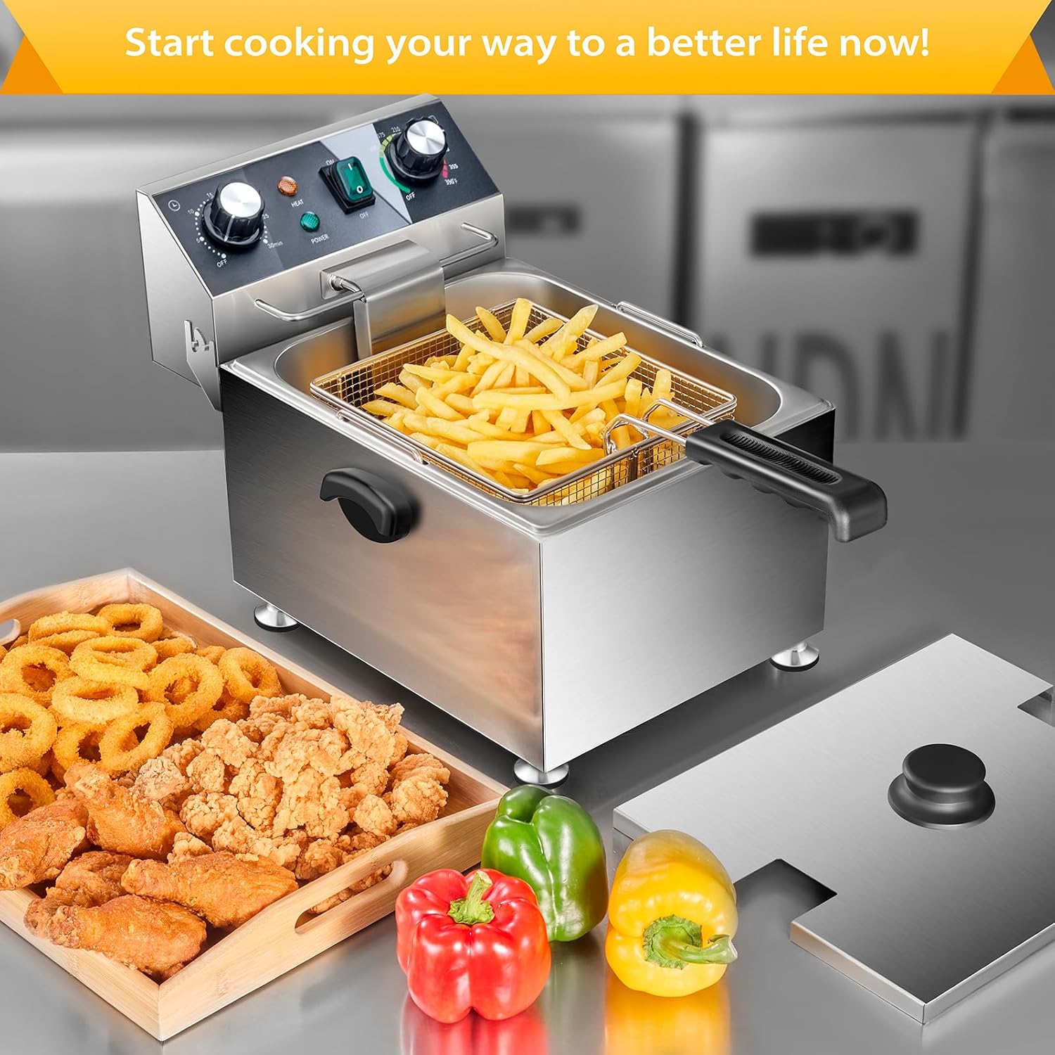 Frytkownica elektryczna - 13L  – Deep Fryer Stainless recenzja i cena