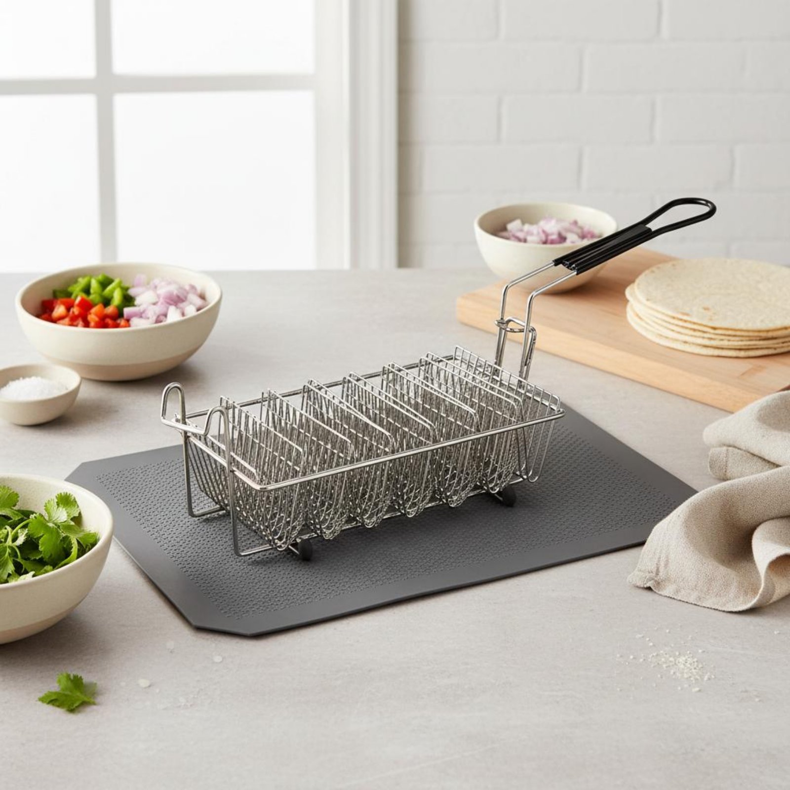 8-gniazdowy stojak na taco, ża – Deep Fryer Stainless recenzja i cena