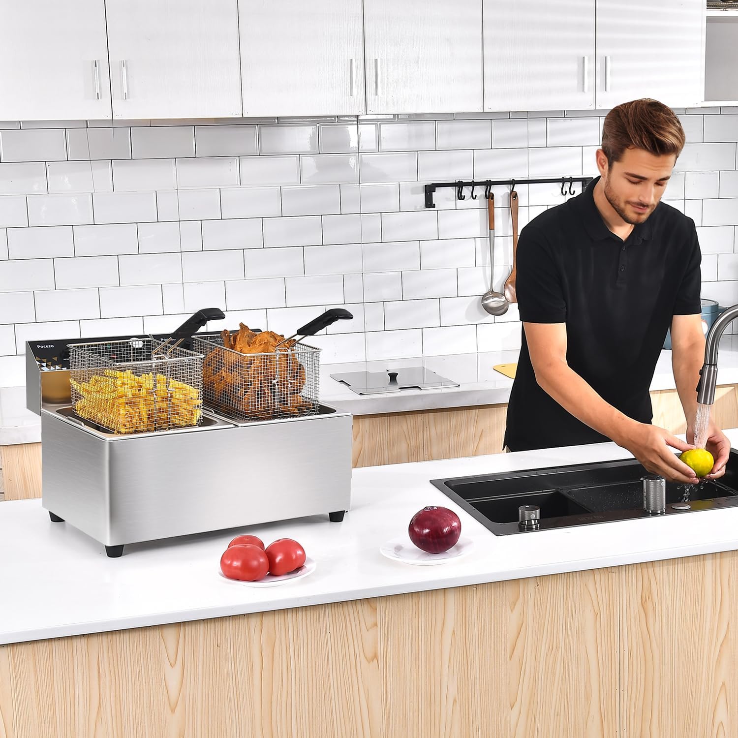 Frytkownica z koszem, 3400W, z – Deep Fryer Stainless recenzja i cena